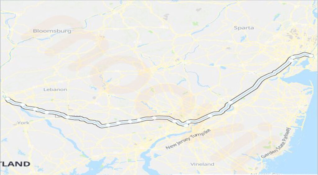 Most popular Amtrak Keystone Service routes