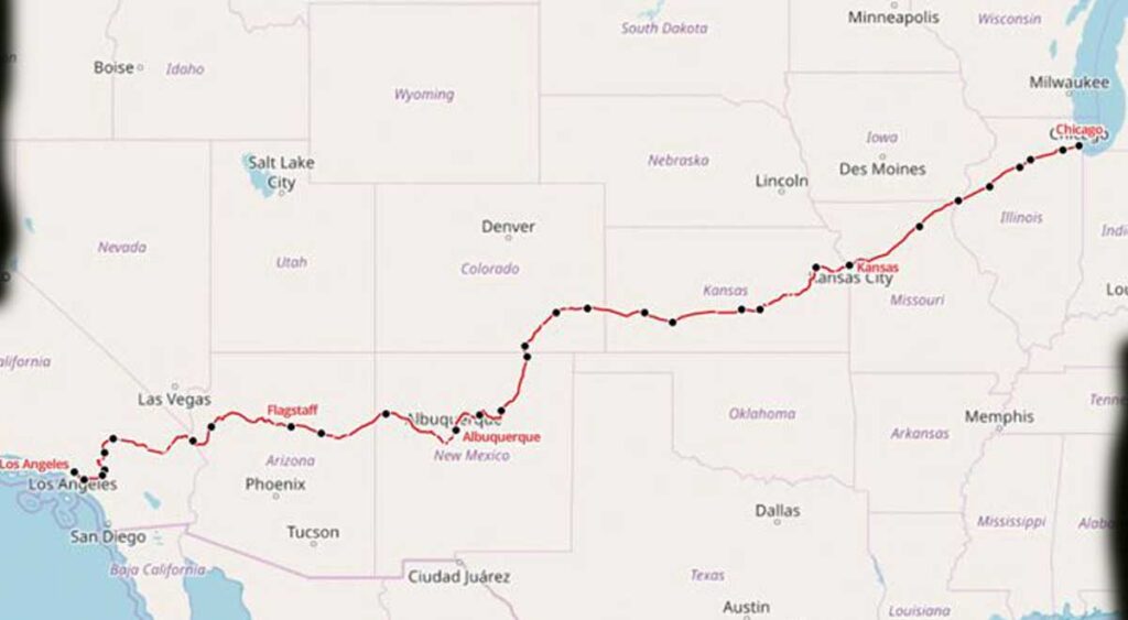 Amtrak Southwest Chief Train Route Overview