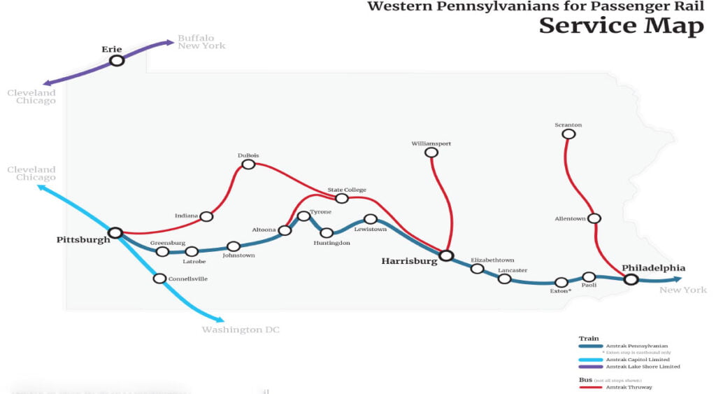 Popular Stops Train Stations Served by the Pennsylvanian