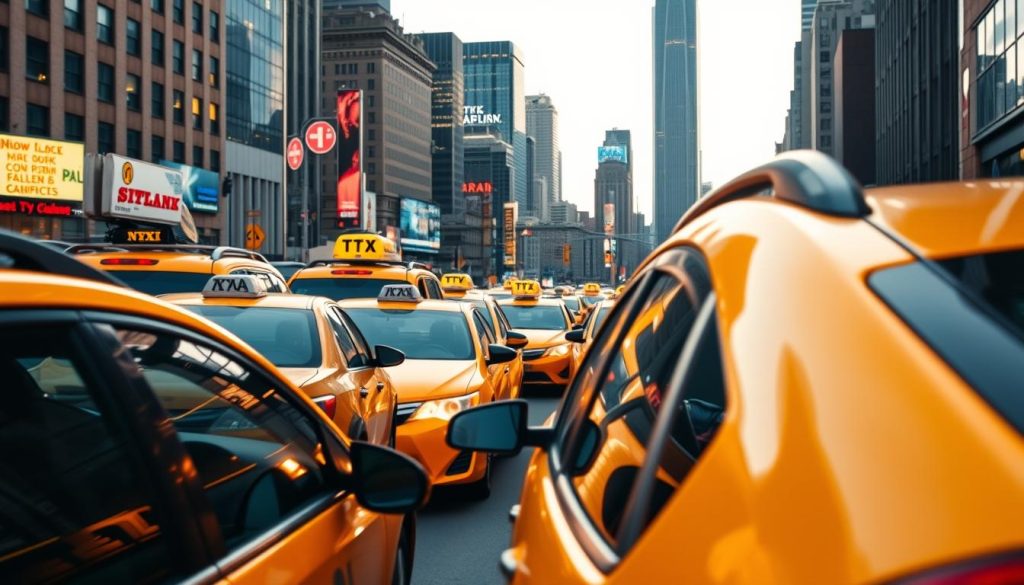 Taking a Taxi or Rideshare Service From time Square